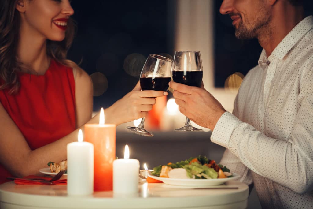 couple lovers having romantic dinner home | B.Gordon Builders