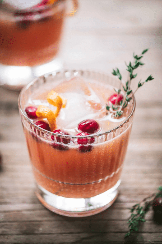 cranberry orange whiskey sour cocktail | B.Gordon Builders